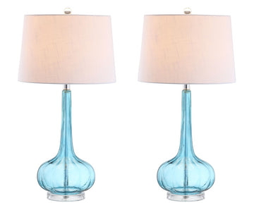 Bette 28.5" Glass Teardrop LED Table Lamp - JONATHAN Y